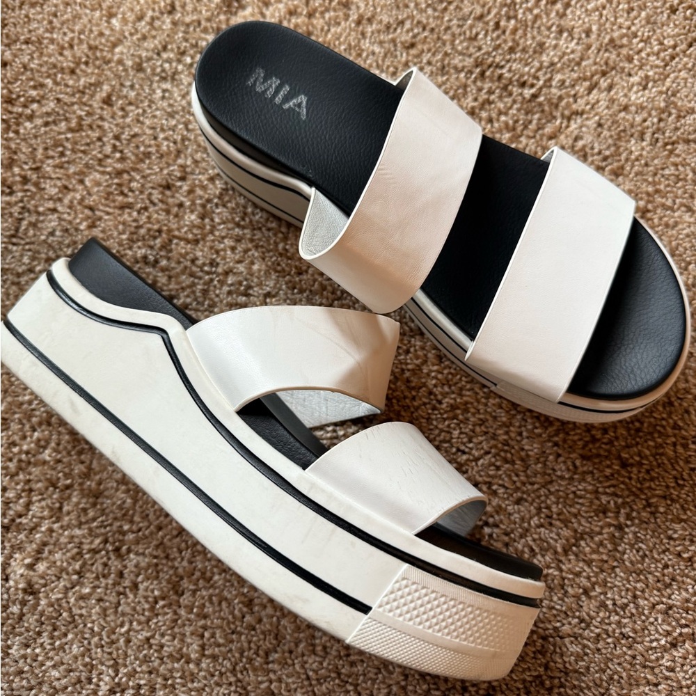 MIA Platform Sandals Black & White Women’s 7.5